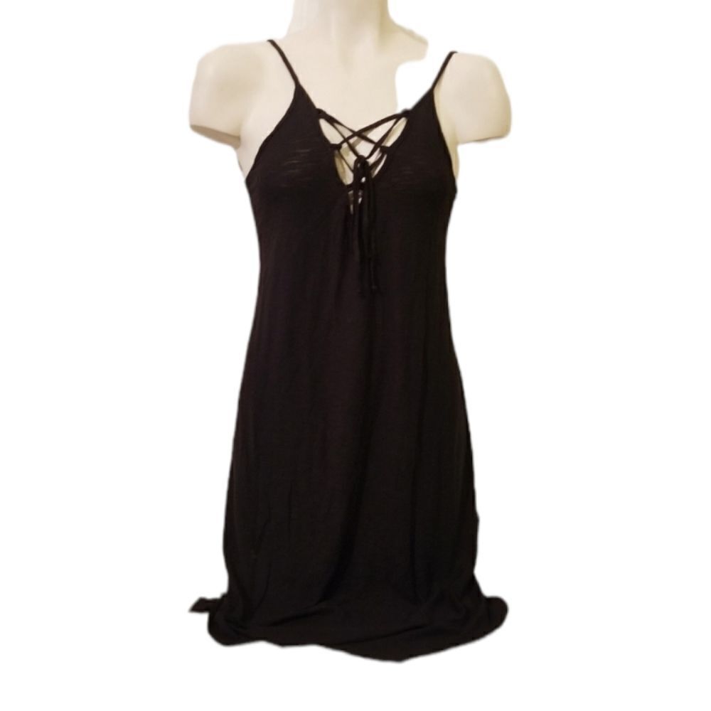 Michelle By Commune Black Lacy Front‎ Dress sz S